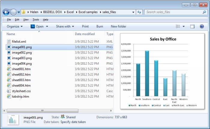 Save an Excel chart as a picture