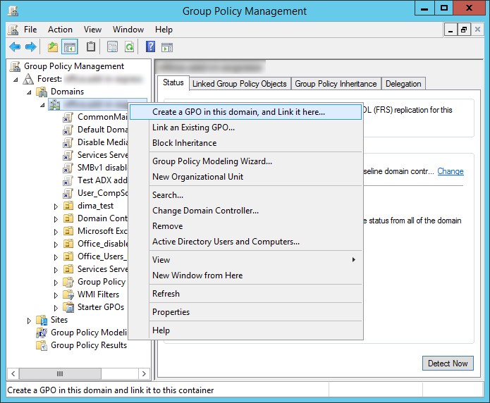 Create a GPO in this domain