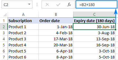 Calculating 180 days from date