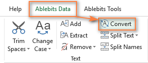 Ablebits Convert tool for Excel