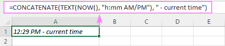 Adding text after a formula