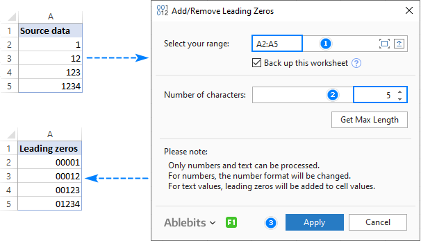 Adding leading zeros