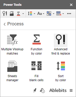 Advanced Find & Replace in the Process group.