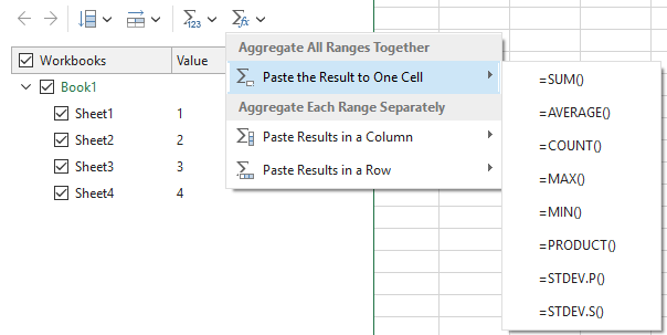 Aggregate all ranges together.