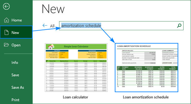 Excel amortization templates