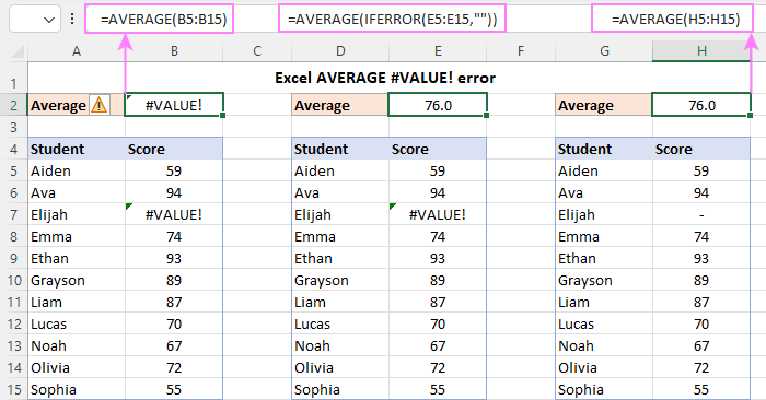 To fix an Excel AVERAGE error.