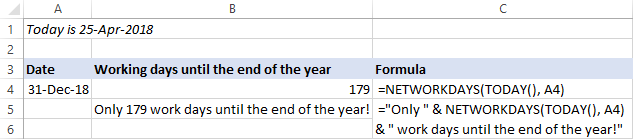 Count the number of business days left until a certain date.