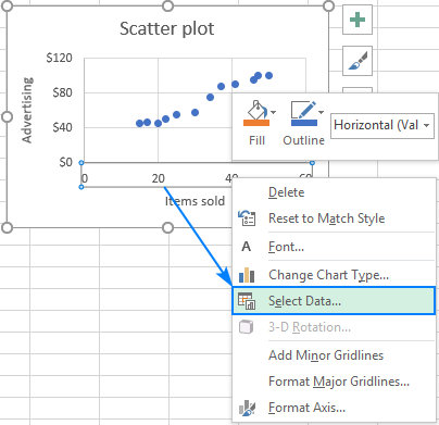 Click Select Data… in the context menu.