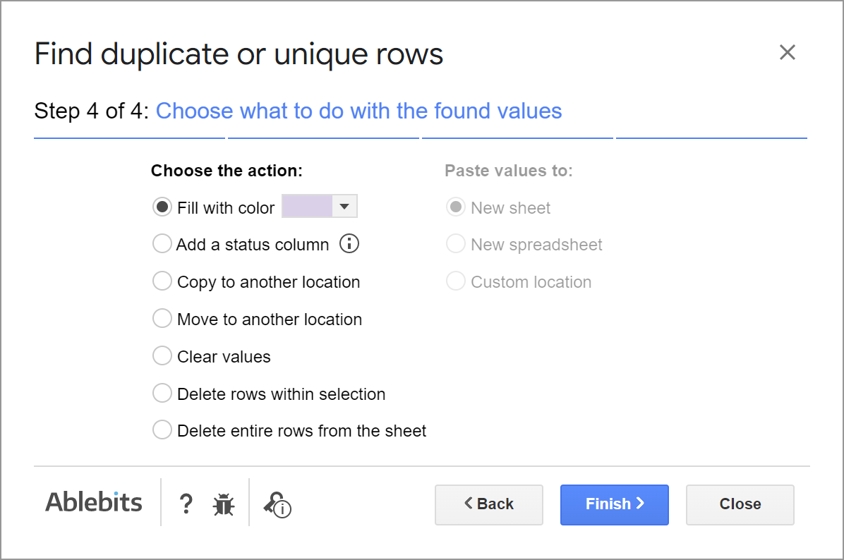 Choose what to do with the found values.