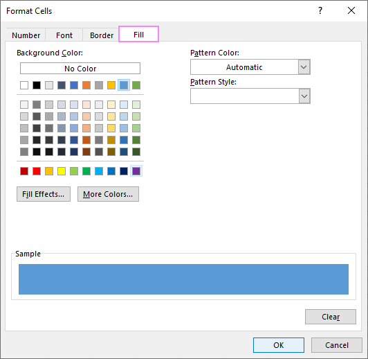 Choose the fill color.