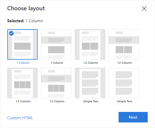 Choose a layout.