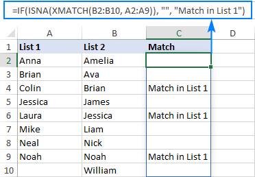 Comparing two columns for matches