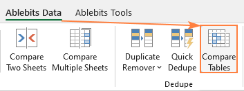 Compare Tables tool.