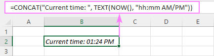 Concatenating a string returned by another formula