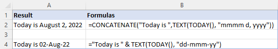 Concatenating a text string and a formula-driven value