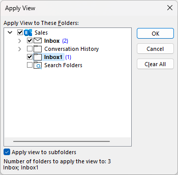 Apply conditional formatting rules to multiple folders.