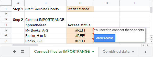 You need to connect these sheets to IMPORTRANGE.