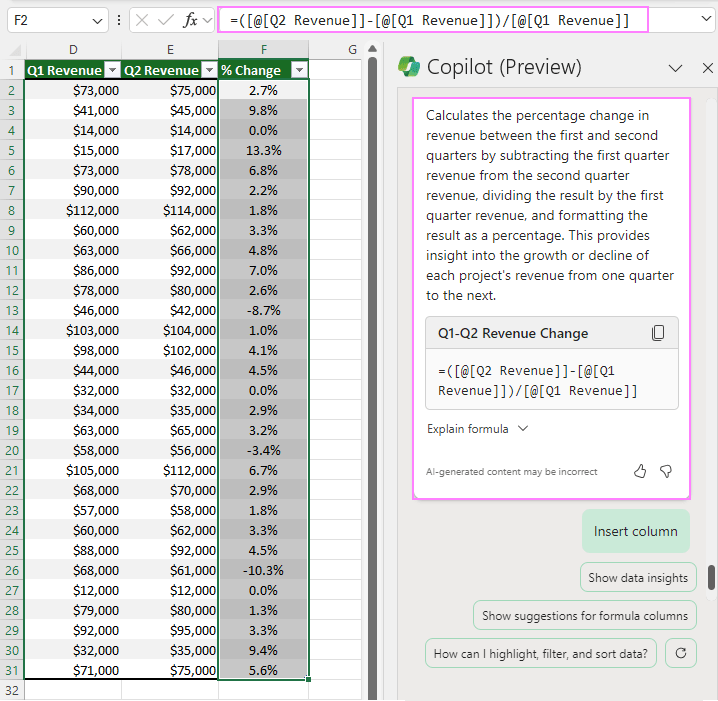 A custom formula written by Copilot on request. 