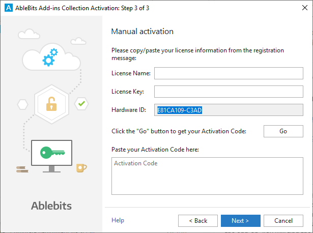 Copy the Hardware ID number.