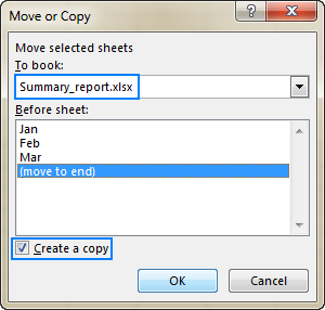 Copy sheet tabs from one Excel file to another.