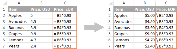 The formulas turned into text strings are copied without changing references.