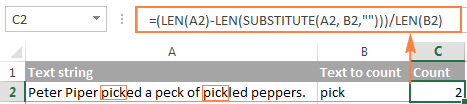 Counting the occurrences of certain text in a cell