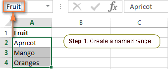 Creating a named range