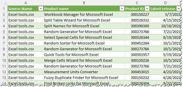 Multiple csv files combined into one