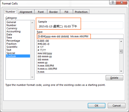 Creating a custom Excel date format for the Chinese locale