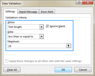 Allow data entry of a specific length.