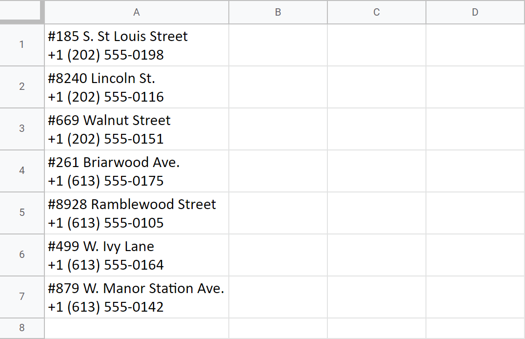 Sample data with various special characters.