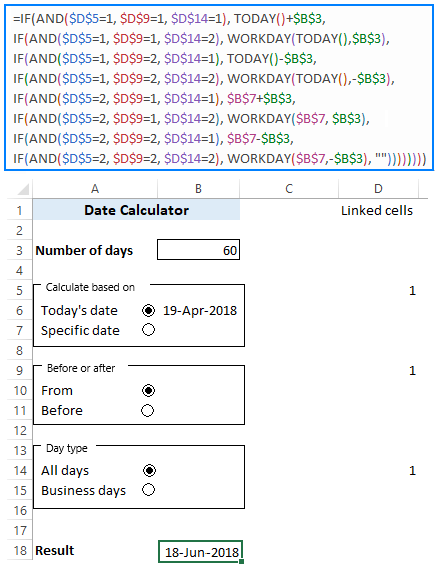 Date Calculator in Excel