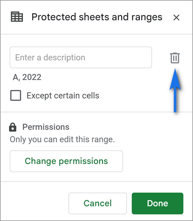 How to unlock a Google sheet.