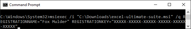 Enter the command into Command Prompt to deploy just for you.