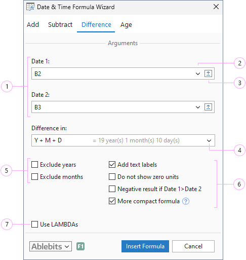 How to find the difference between two dates in Excel.