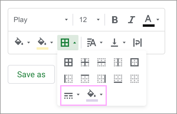 Format & apply borders.