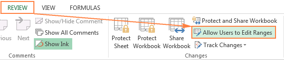 To unlock certain cells on a protected sheet, use the Allow Users to Edit Ranges feature.