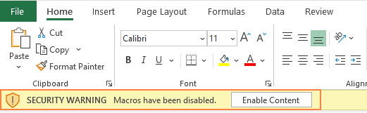 Enabling macros for a specific workbook