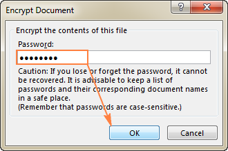 Enter a password to open the workbook.