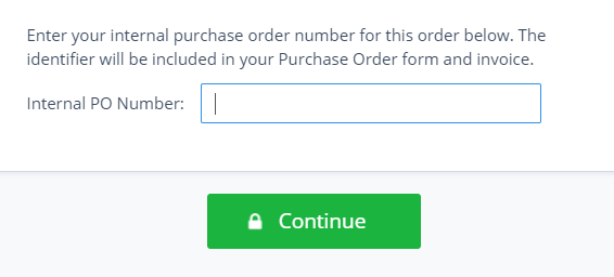 Enter your internal PO number.