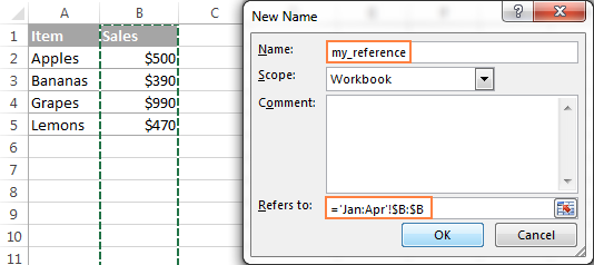 Creating a 3D reference for the entire column