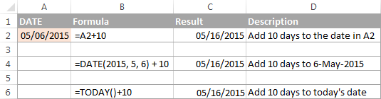 Adding days to a date in Excel