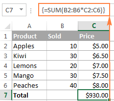 An array formula