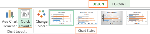 Choose the bar graph layout and style