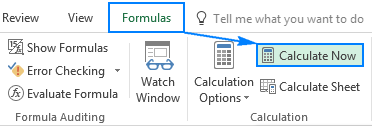 Recalculate all open worksheets.