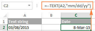 A TEXT formula to convert text to date