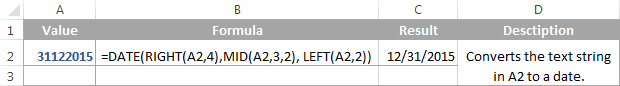 DATE formula to convert a string to a date