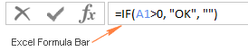 Excel formula bar