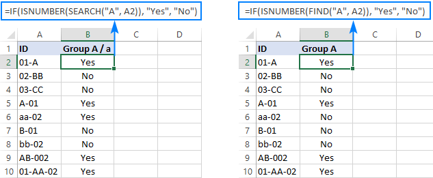 Excel IF formula for partial matches