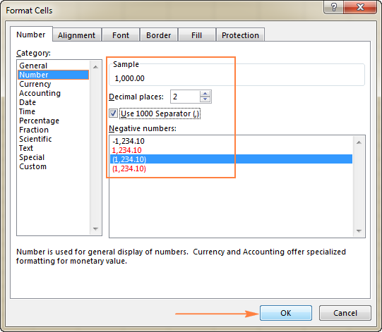 Applying Excel Number format